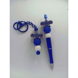 Dallas Cowboys Keychain And Pen bundle